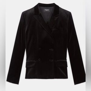 The Kooples Women's Black Velvet Suit Jacket